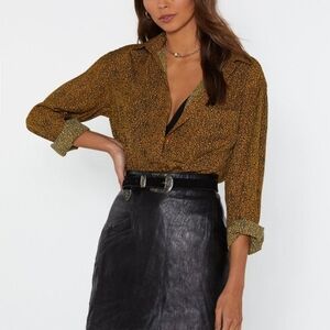 Nasty Gal Oversized Mini Shirt Size Small NWT